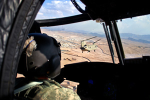 inside  Chinook CH47 Afganistan US Army