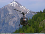 Gazelle SA 342 en final altiport de Valloire Bonne nuit