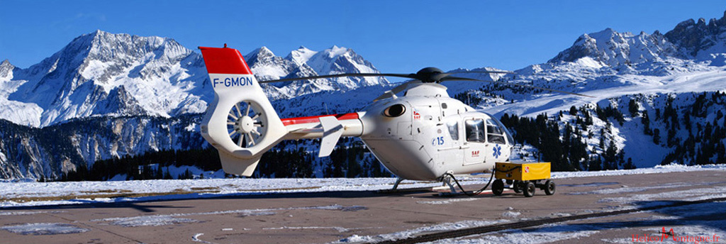 EC135 T1 Oscar Novembre Secours en Montagne Courchevel Base du SAF Aerogroup EC135 - F-GMON