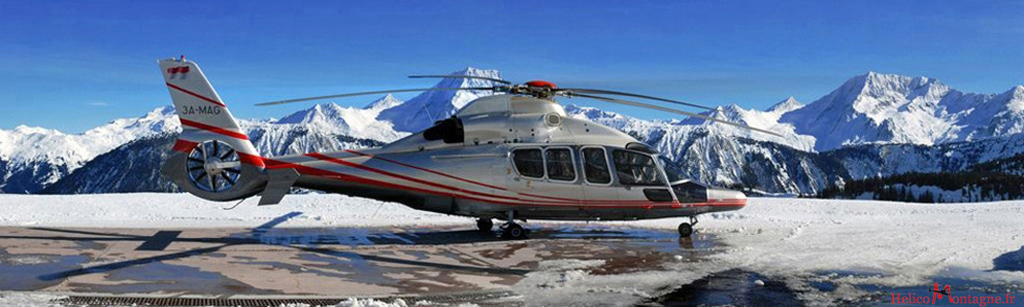 Hlicoptre Dauphin EC 155 Heli Air Monaco - Courchevel hliport