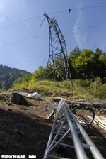 Chantier de renfrocement de ligne 400 000 V